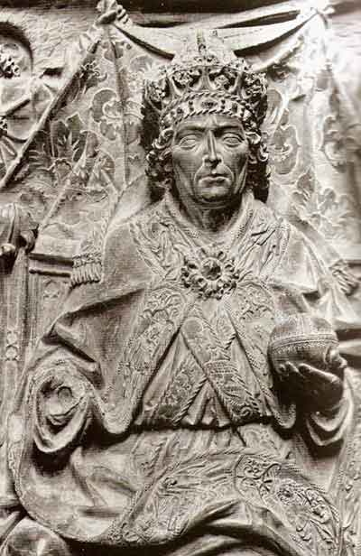 Kaiser Ludwig der Bayer, Deckplatte des Grabes im sog.Kaisergrab im Liefrauendom in Mnchen